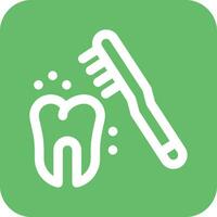 limpeza dente com escova vetor ícone