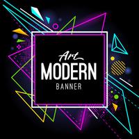 Banner de arte moderna vetor