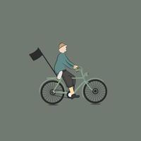 ilustração e design de vetor de clube de bicicleta antigo
