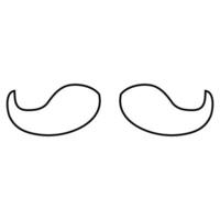 bigode vetor ícone. barbearia ilustração placa. corte de cabelo símbolo ou logotipo.