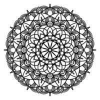 mandala ornamental de ilustração meditacional abstrata design de henna vetor