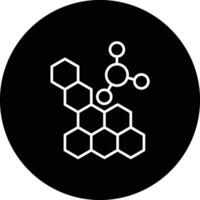 ícone de vetor de estrutura molecular