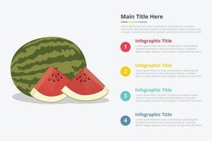infográficos de fruta melancia com algum ponto