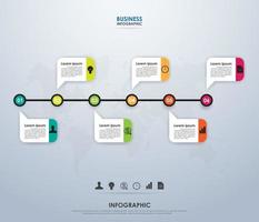 cronograma infográfico design moderno para negócios. ilustração vetorial vetor