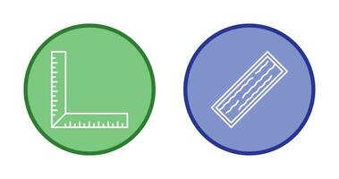 quadrado ruller e prancha ícone vetor