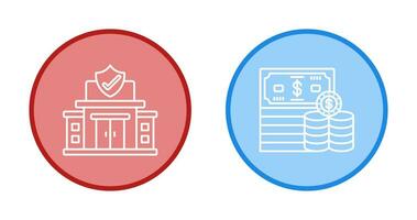 proteção escritório e dinheiro ícone vetor