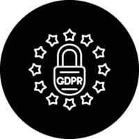 gdpr ação judicial vetor ícone