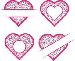 conjunto de vetores de doodle corações de vetor grátis