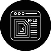 rádio frequência identificação vetor ícone