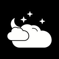 ícone de estrelas de nuvem de vetor