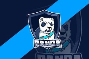 vetor de logotipo do jogo panda
