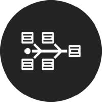 espinha de peixe diagrama vetor ícone