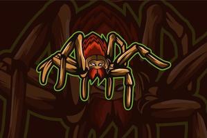 design de logotipo do spider mascote esport vetor