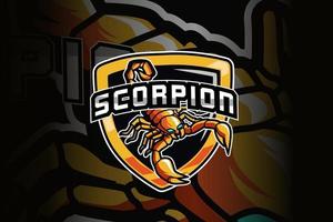 logotipo do mascote escorpião esport vetor