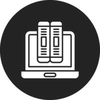 ícone de vetor de biblioteca online