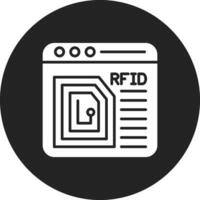 rádio frequência identificação vetor ícone