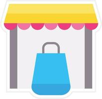 ícone de vetor de compras de comércio eletrônico