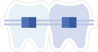 dente suspensórios vetor ícone