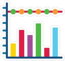 empilhado Barra gráfico vetor ícone