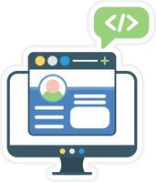 ícone de vetor de desenvolvimento de front-end