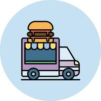 ícone de vetor de caminhão de comida