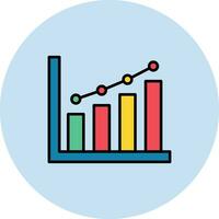 ícone de vetor de diagrama de crescimento