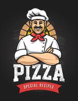 Emblema de vetor de pizza