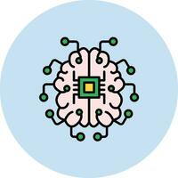 cérebro o circuito vetor ícone