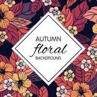 outono floral cartão e bandeira Projeto vetor