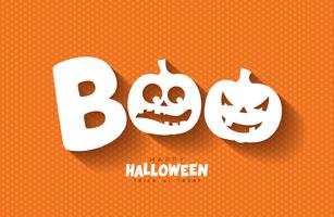Boo, design feliz de Halloween vetor