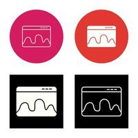 ícone de vetor de estatísticas de página da web