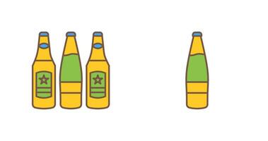 Cerveja garrafas e álcool ícone vetor