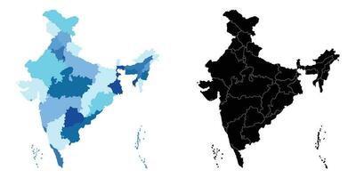 vetor silhueta do a Índia mapa