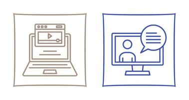 webinar e conversação ícone vetor