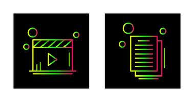 vídeo jogador e documento ícone vetor