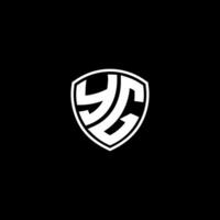 yg inicial carta dentro moderno conceito monograma escudo logotipo vetor