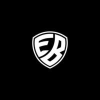eb inicial carta dentro moderno conceito monograma escudo logotipo vetor
