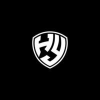 por inicial carta dentro moderno conceito monograma escudo logotipo vetor