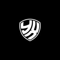 yx inicial carta dentro moderno conceito monograma escudo logotipo vetor
