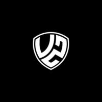 vz inicial carta dentro moderno conceito monograma escudo logotipo vetor