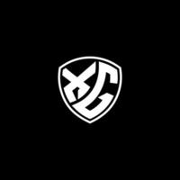 xg inicial carta dentro moderno conceito monograma escudo logotipo vetor