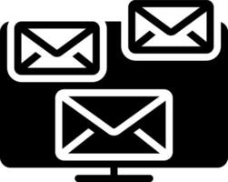 sólido ícone para e-mails vetor
