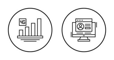 4 g e Conecte-se ícone vetor