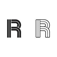simples inicial carta r logotipo. vetor