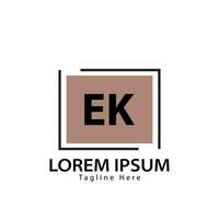 carta ek logotipo. e k. ek logotipo Projeto vetor ilustração para criativo empresa, negócios, indústria. pró vetor