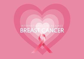 dia internacional contra o fundo do câncer de mama vetor