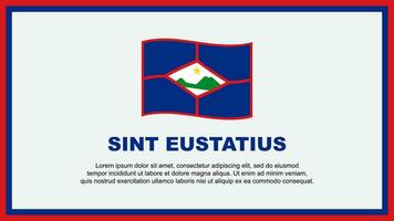 sint eustáquio bandeira abstrato fundo Projeto modelo. sint eustáquio independência dia bandeira social meios de comunicação vetor ilustração. sint eustáquio bandeira