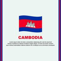 Camboja bandeira fundo Projeto modelo. Camboja independência dia bandeira social meios de comunicação publicar. Camboja desenho animado vetor