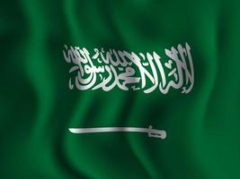 Bandeira da Arábia Saudita ondulada para o Dia da Independência vetor