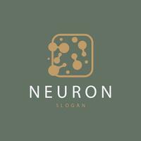 neurônio logotipo, neurônio nervo ou algas marinhas vetor abstrato molécula projeto, modelo ilustração